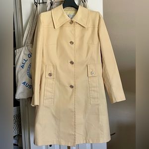 Vintage Butter Yellow London Fog Trench Coat